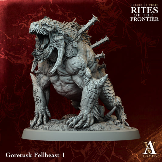 Archvillain Games - Hordes of Wrath: Rites of the Frontier - Goretusk Fellbeast