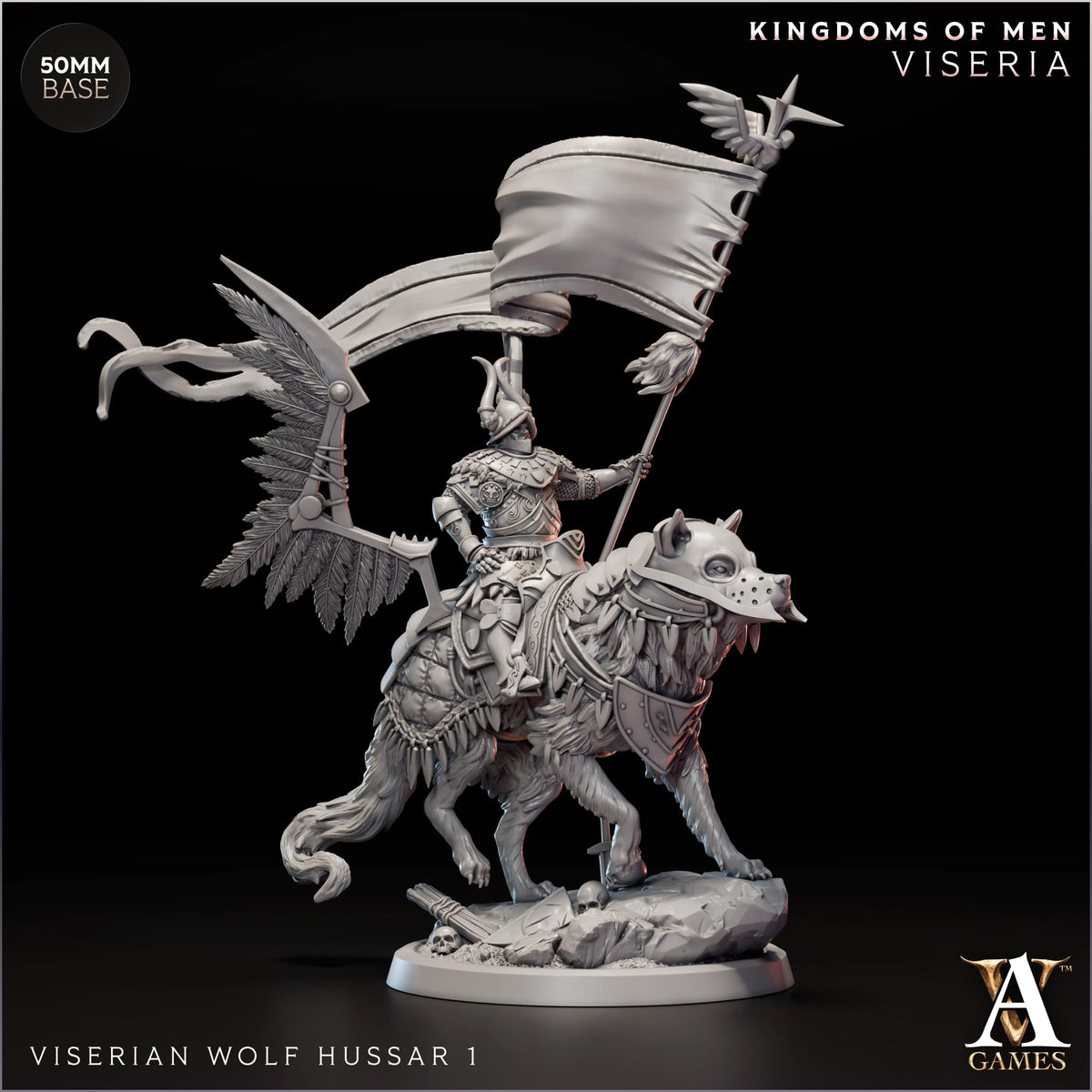 Archvillain Games - Kingdom of Men - Viseria: Viserian Wolf Hussar