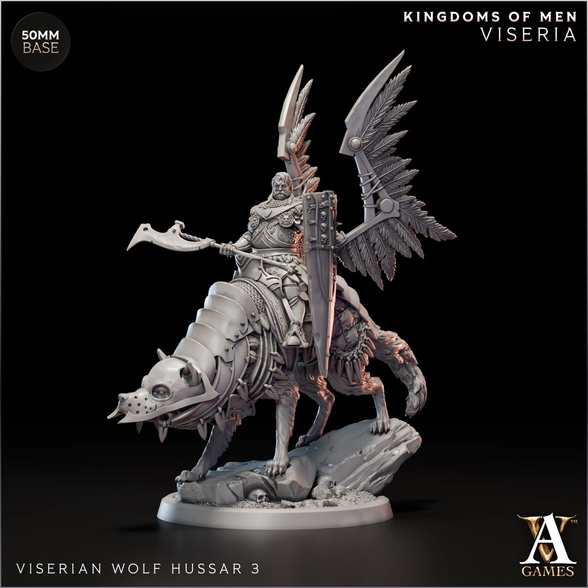 Archvillain Games - Kingdom of Men - Viseria: Viserian Wolf Hussar