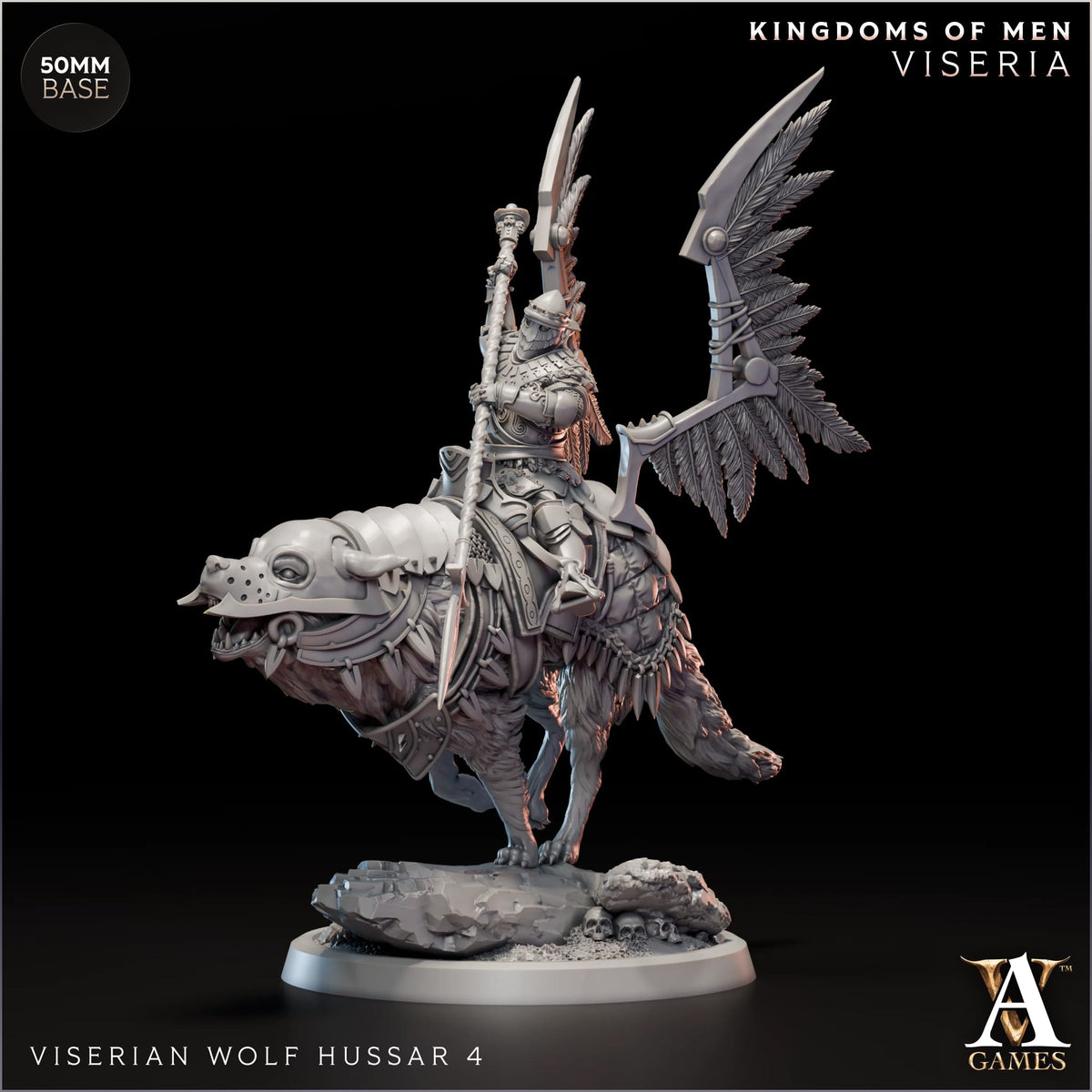 Archvillain Games - Kingdom of Men - Viseria: Viserian Wolf Hussar