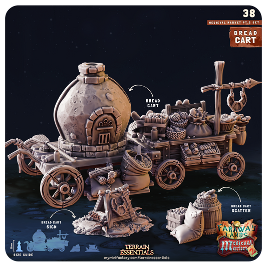 Terrain Essentials 038 - Medieval Market: Bread Cart