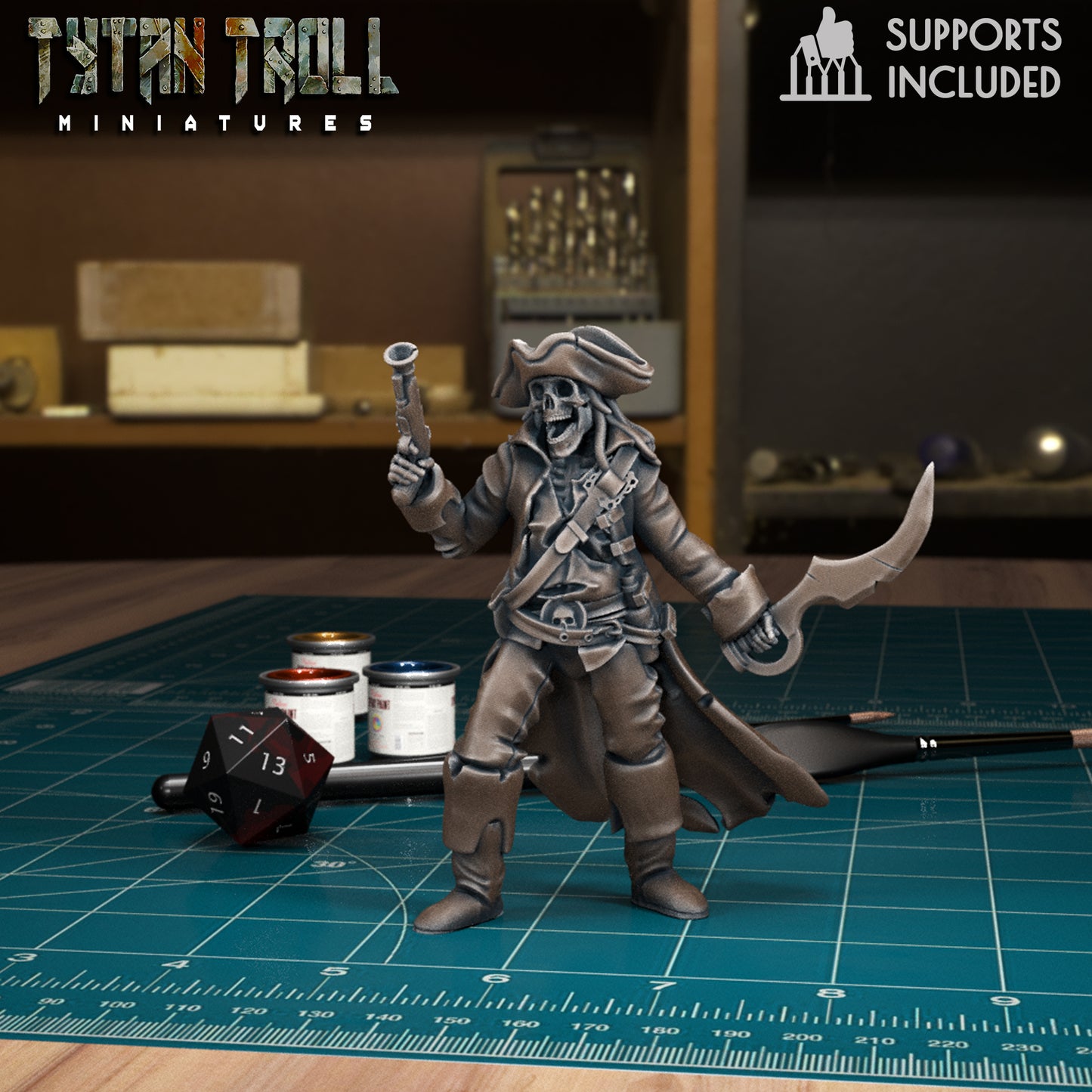 TytanTroll Miniatures - Skeleton Pirate Set