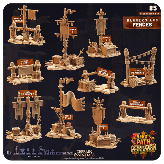 Terrain Essentials 085 - Medieval Tournament: Banners and Fences